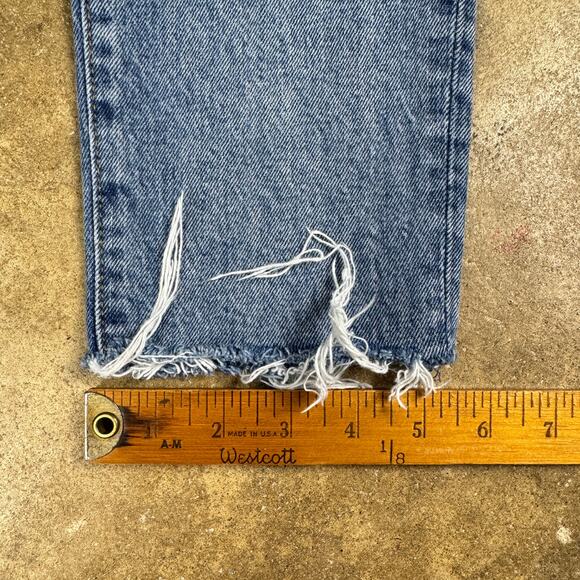 Free‎ People We The Free Distressed Raw Hem Jeans Women’s Size 28 Light Wash - Picture 15 of 15